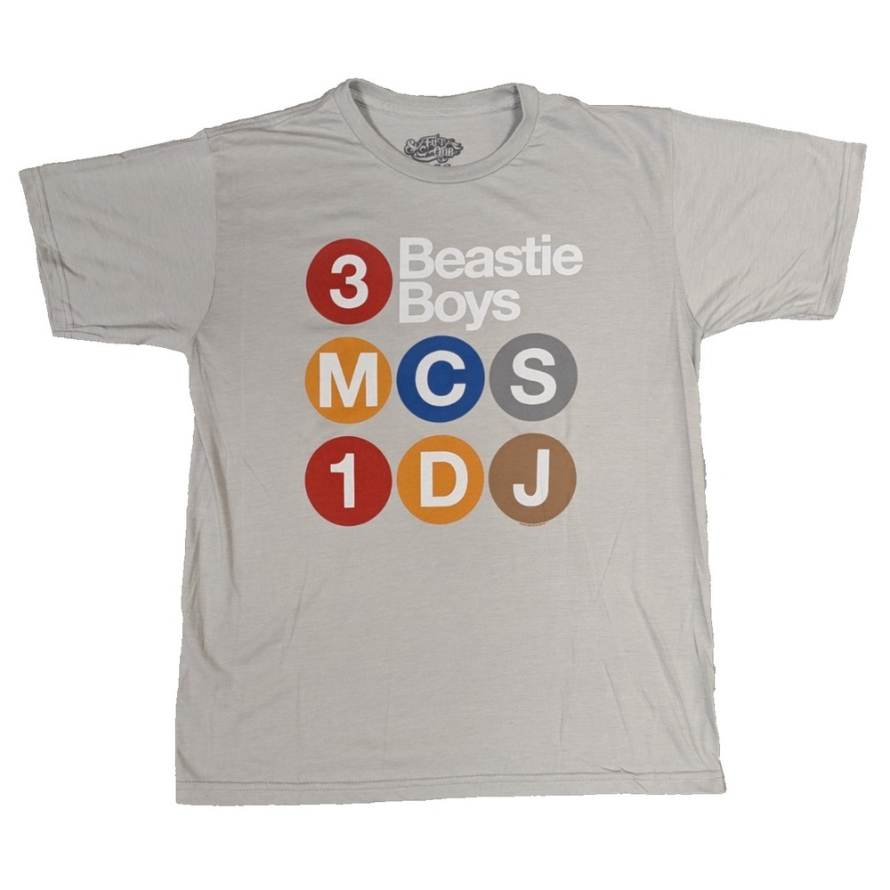 Beastie Boys Shirt Mens Medium Gray Band Tee Rap Rock Hip Hop Punk Retro 80s 90s